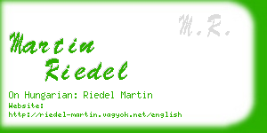 martin riedel business card